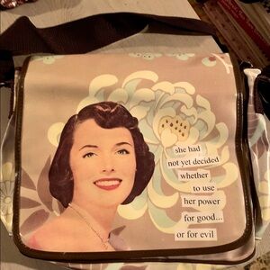 COPY - Anne Taintor Messenger Bag - vinyl classically fun
